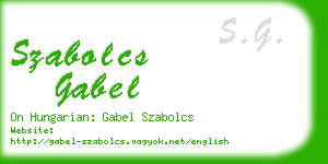szabolcs gabel business card